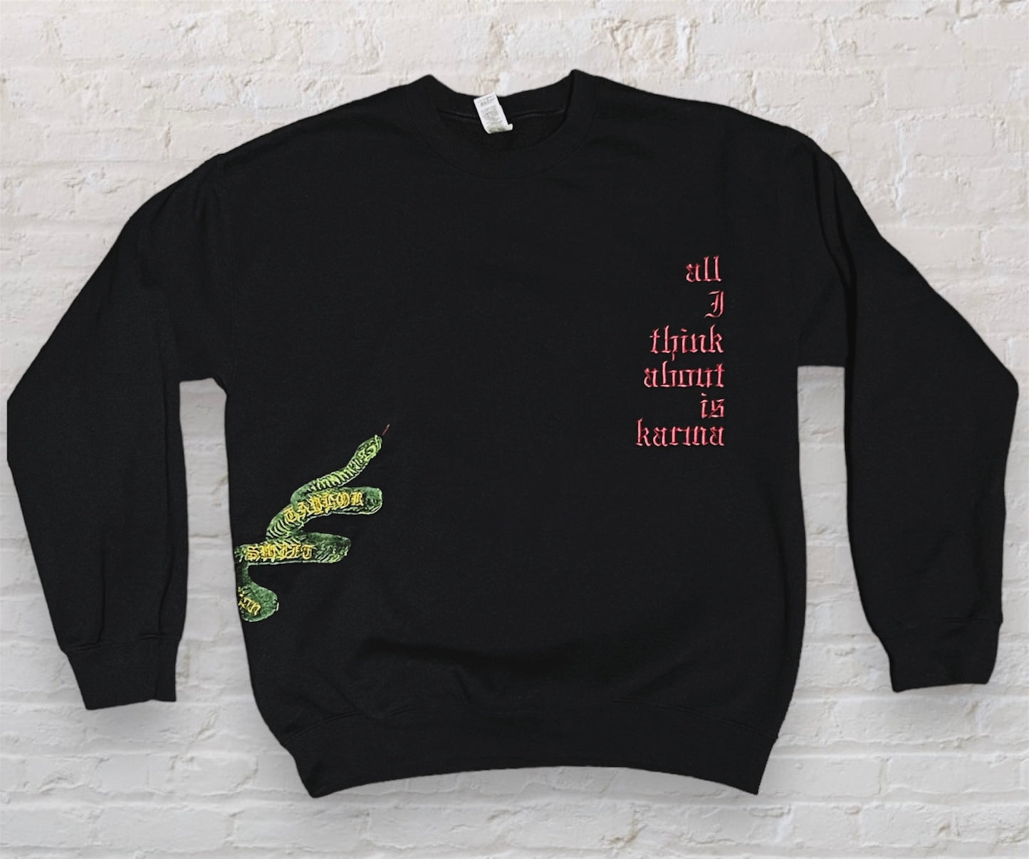 Look What You Made Me Do embroidered sweatshirt