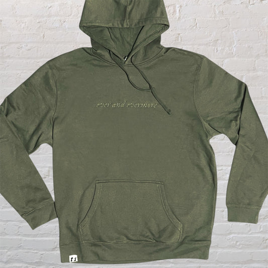 Ever and evermore embroidered hoodie