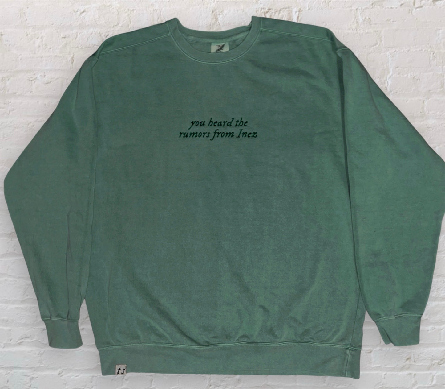 Heard the rumors embroidered sweatshirt